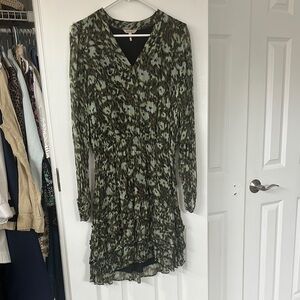 Green Patterned Women's Dress